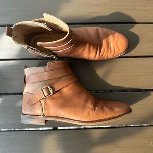 Sperry Brown Leather Ankle Booties with Buckle
